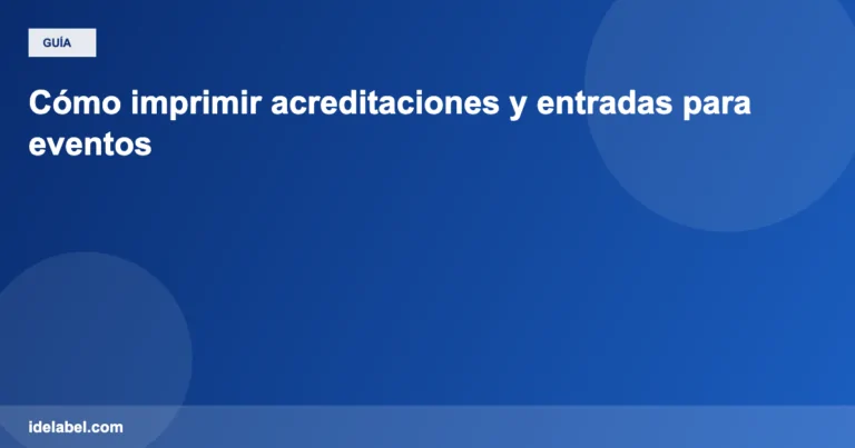 C mo imprimir acreditaciones y entradas