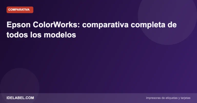 Epson colorworks comparativa modelos para etiquetas profesionales