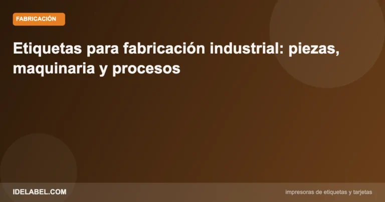 Etiquetado fabricacion industrial impresión profesional