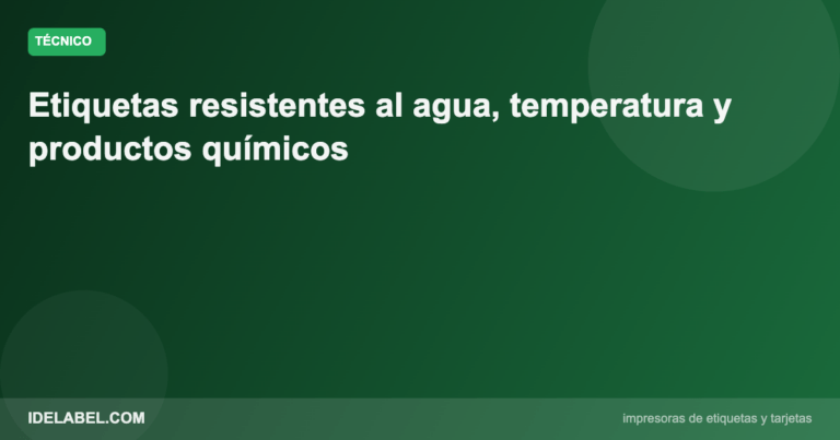Etiquetas resistentes agua temperatura quimicos impresión profesional