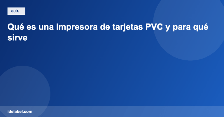Qu es una impresora de tarjetas pvc y p para etiquetas profesionales