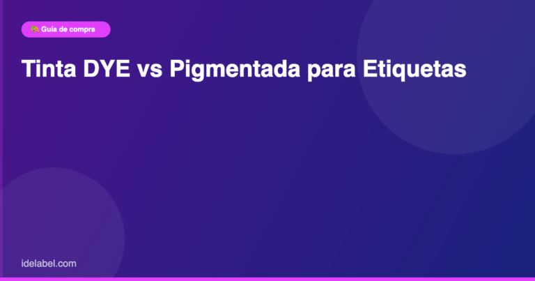 Tinta dye vs pigmentada etiquetas impresión profesional